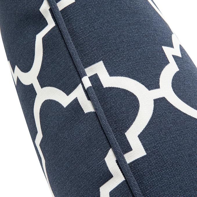 FUNHOME Waterproof Outdoor Lumbar Pillow Covers Set of 2,Home Decor for Garden Patio Furniture,Couch,Sofa 12"x20" Inch Decorative Pillows Cover Only,NO Insert(Blue Geometry)