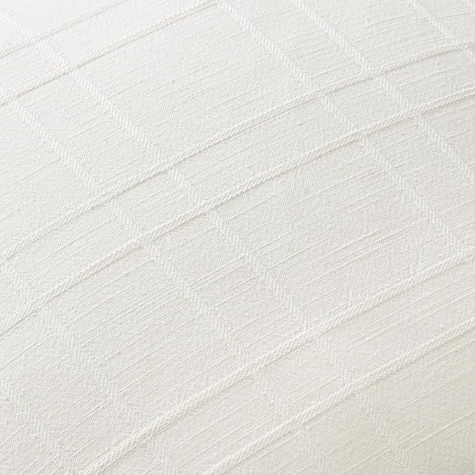 MIULEE Decorative Linen Check Throw Pillow Covers Neutral Farmhouse Vintage Pillow Covers 20x20 Set of 2 Boho Modern Home Decor for Sofa Couch Bedroom Cushion Cream White