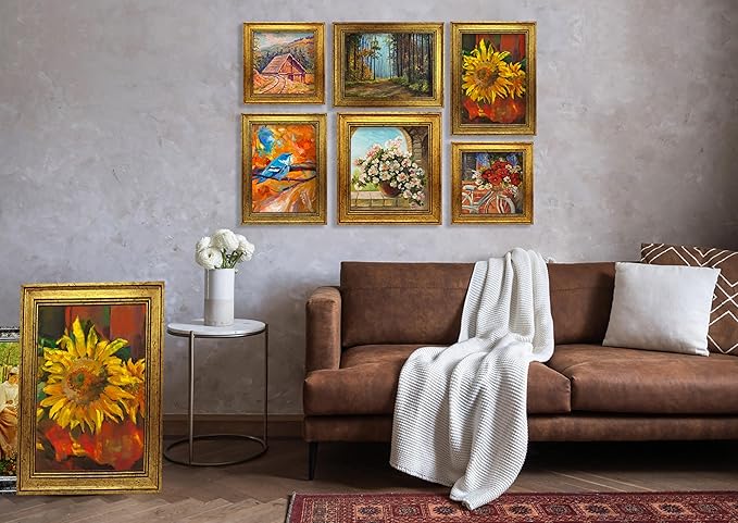 20x24 Picture Frame with Real Glass set of 2, Vintage Frames - Antique Style Frames for Wall - Ornate Frame for Rustic Gold Office or Home Decor Display Family Friends Wedding Gift