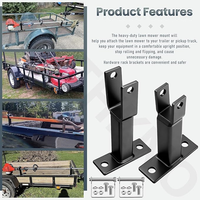 AMTHKNO Heavy Duty W/Hardware Racks Holder Carrier for Weeder/Extended Trimmer or Straight Shaft Weed-Eater, Lockable Racks, Trailer Trimmer Rack, W-eed Eater R ack - Securely/Transport Trimm-ers