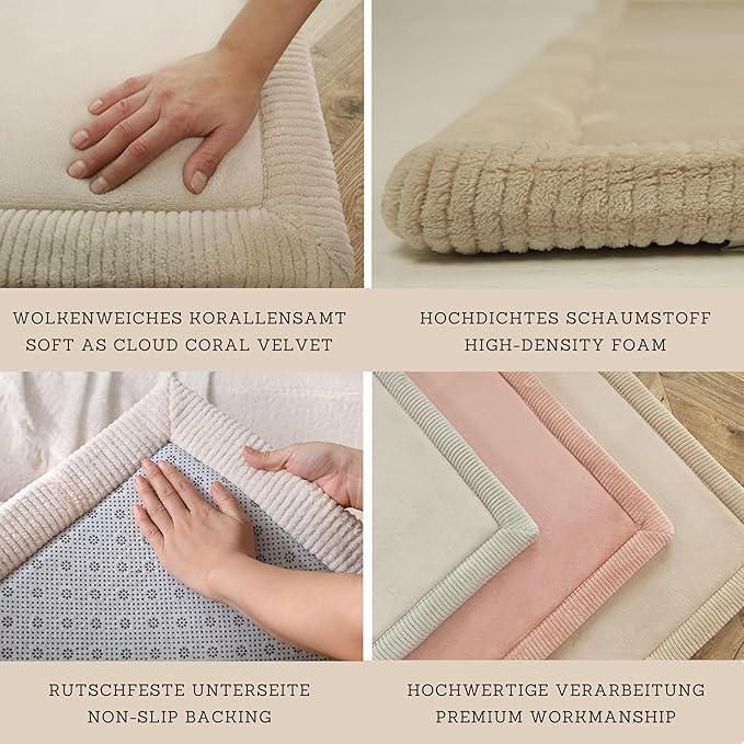Hakuna Matte CloudSoft Baby Play Mat for Floor 60" x 80" Flowers – Coral Velvet Memory Foam Rug for Crawling & Cozy Play – Non-Slip, Water-Resistant, Easy-Care Tummy Time Mat, Playmat for Playpen