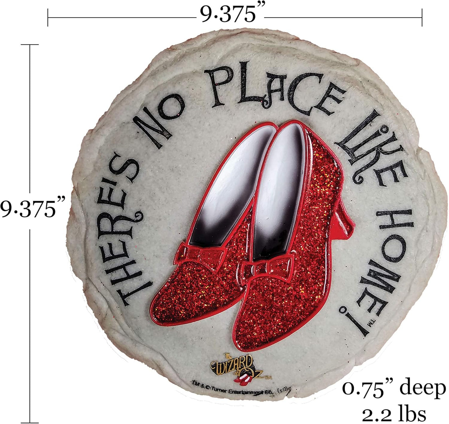 Spoontiques Ruby Slippers Stepping Stone - Wizard of Oz Decorative Garden Stone for Yard, Patio, Garden or Walkway - Outdoor or Indoor Home Decor