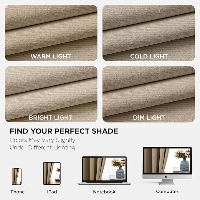 Joydeco Blackout Curtains 63 Inch Length 2 Panels Set, Thermal Insulated Long Drapes 2 Burg, Room Darkening Grommet Curtains for Living Room Bedroom Window