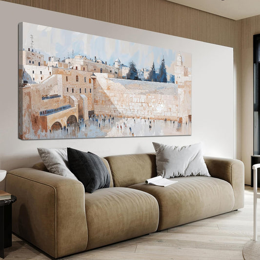 Canvas Wall Art Decor Pictures Beige Large Wall Art Decorations For Living Room Vintage Canvas Art Wall Artwork For Walls Decor Prints Pictures For Bdroom Office Wall Decor 24" X 48" Ready to Hang