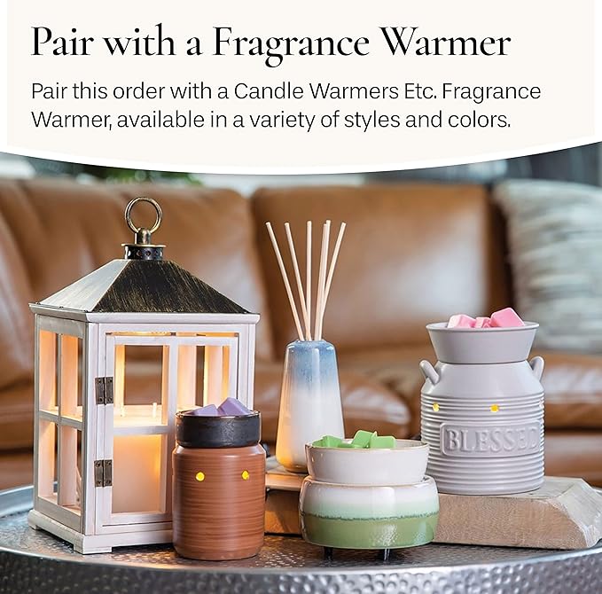 Candle Warmers Etc Classic Wax Melts 2.5oz, Vanilla Cinnamon Fragrance (4-Pack) – Each Pack has x4 2.5 oz Wax Melts and 30 Hours of Fragrance – Perfect for bedrooms, Living Rooms, and bathrooms