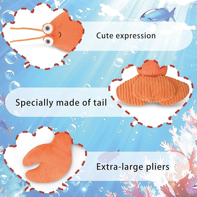Niuniu Daddy 23" | 3.3 Pound Lobster Weighted Stuffed Animals for Kids Adults, Large Lobster Weighted Plush Toys Animal Calming for Sleeping, Cute Body Pillow for Presents Birthday Christmas Holiday