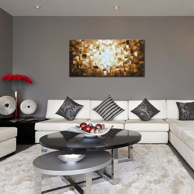 Large Textured Abstract Wall Art Modern Oil Painting on Canvas Picture Artwork Decor for Wall