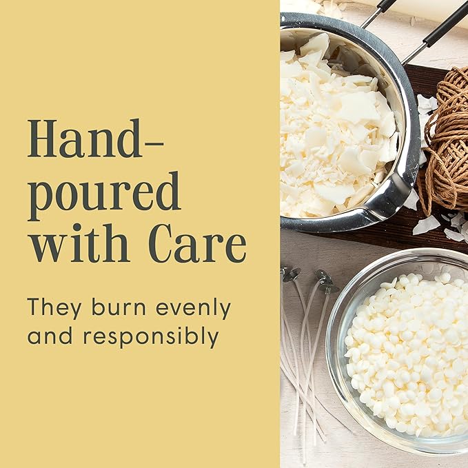 Mister Candle Dripless Vanilla Scented Ivory Pillar Candle, Hand Made Vanilla Pillar Candles with Essential Oils for Home Decor, Premium Wax, 100 Hr Burn Time