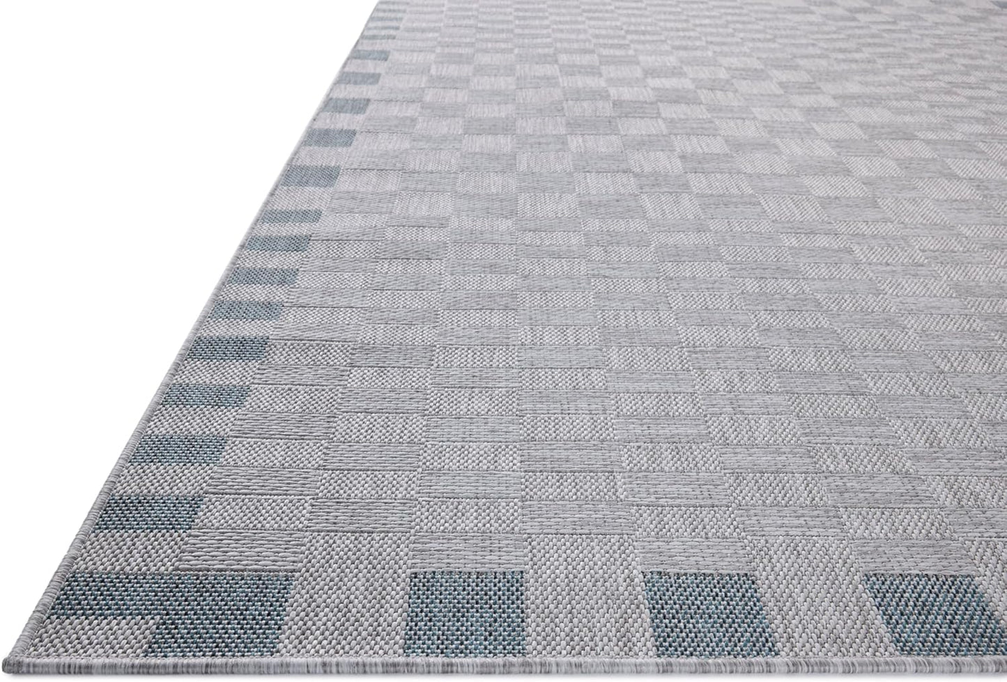 Loloi Amber Lewis Topanga Collection TOP-07 Silver/Blue 2'-3" x 3'-9" Indoor/Outdoor Area Rug