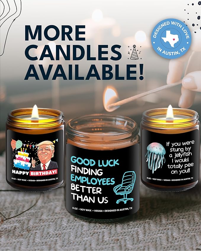 Funny Boss Men Candle, Boss Gifts for Men, Best Supervisor Presents, National Bosses Day Presents, Unique Gift for Manager, Ideal Birthday Present, Christmas, Gift-Ready
