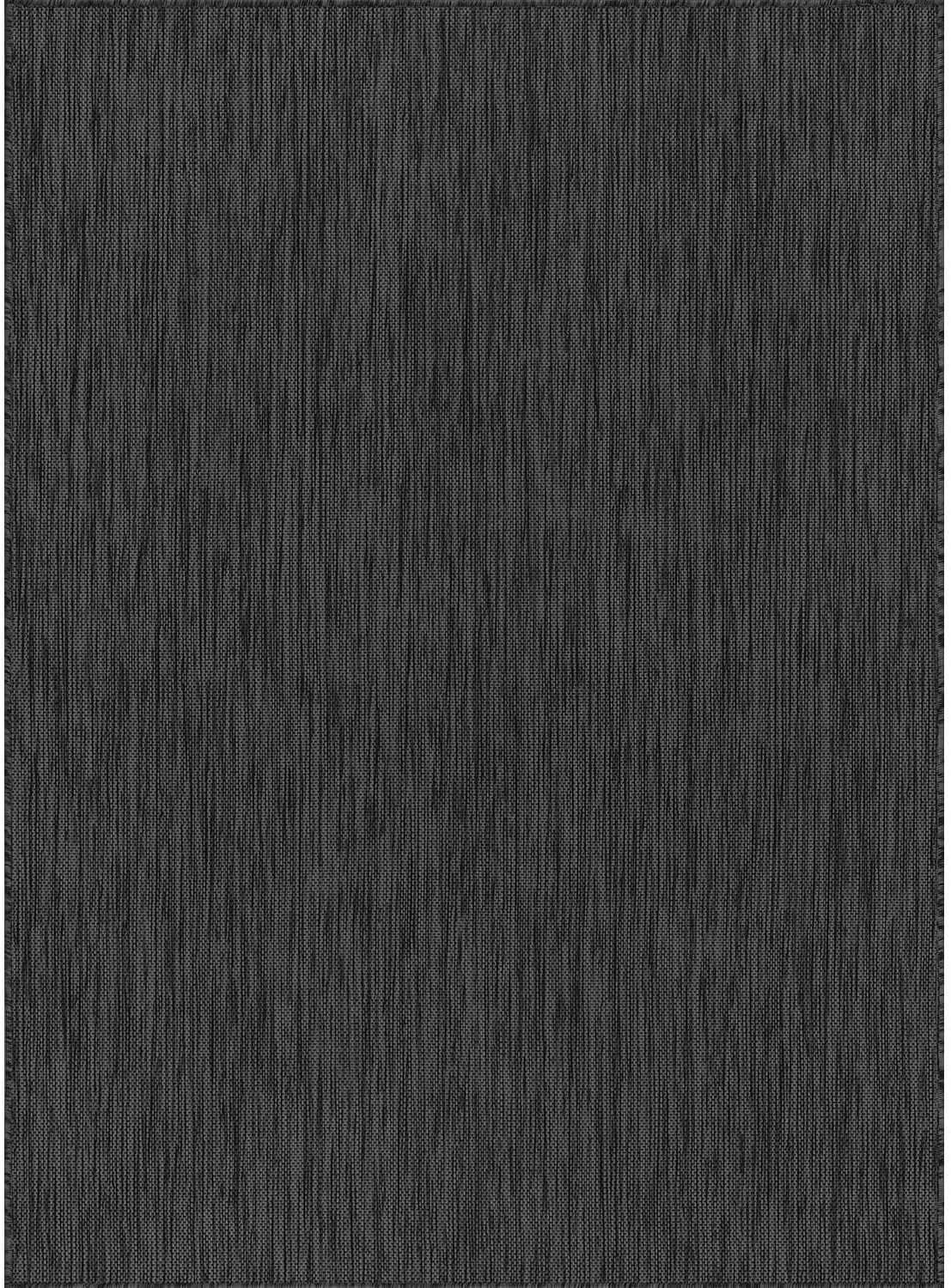 CAMILSON Outdoor Rug 8x10 Modern Area Rugs for Indoor and Outdoor Patios and Porches - Waterproof, Washable, Non-Shedding, Easy-to-Clean Outside Carpet (8 x 10, Solid - Dark Gray)