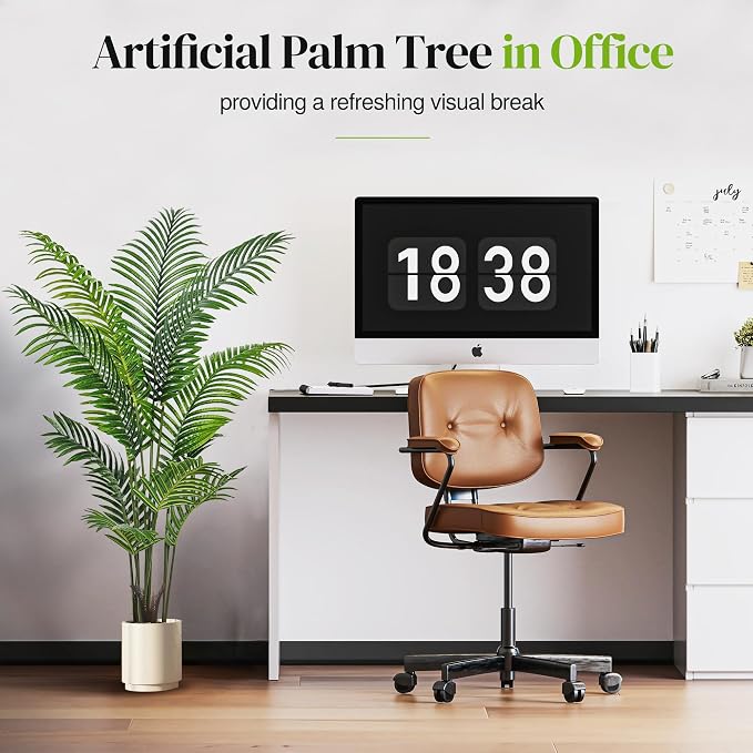 Suntee 5ft Artificial Palm Tree, 2 Pack Artificial Plants Indoor for Office Living Room, Tall Fake Trees Tropical Areca Floor Plant, Large Fake Plants Porch Garden Patio Decor