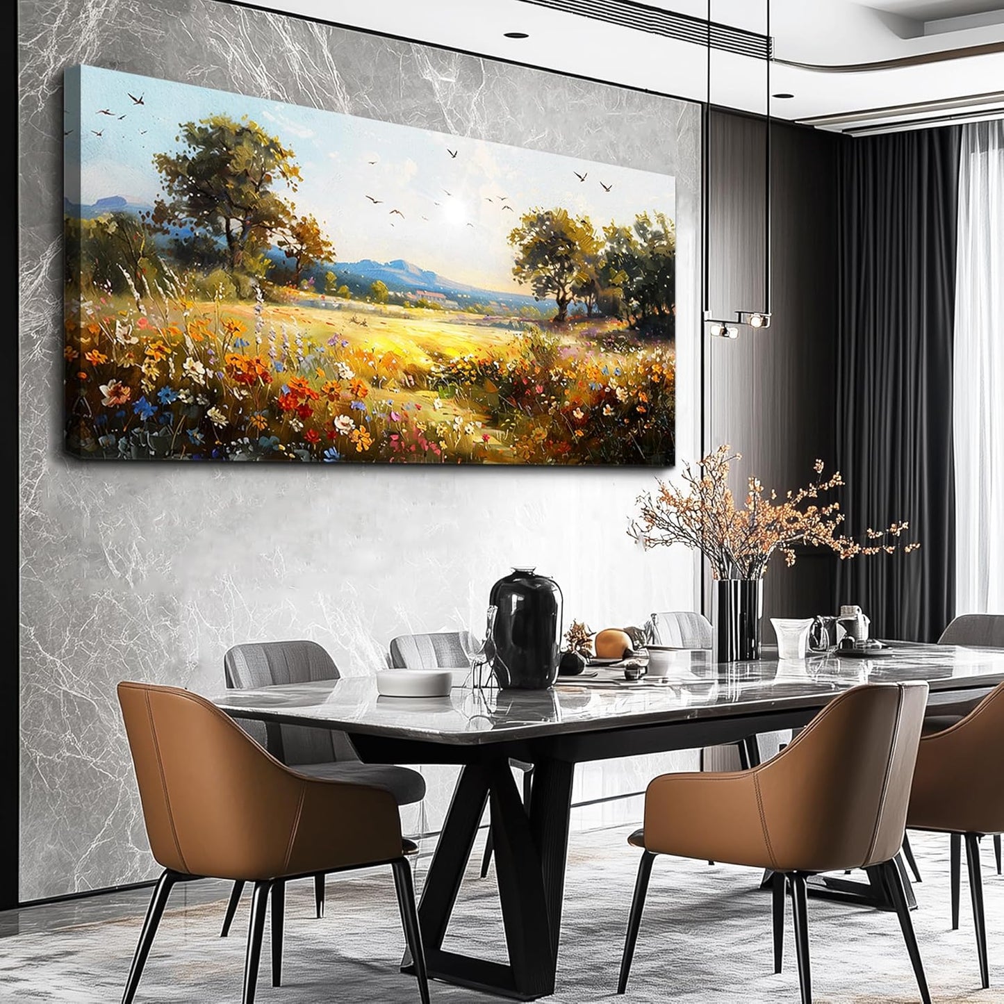 Canvas Wall Art for Living Room Large Wall Decor for Office Bedroom Decorations Rural Pastoral Painting Artwork Room Wall Mural Aesthetic Home Decor 30x60 in