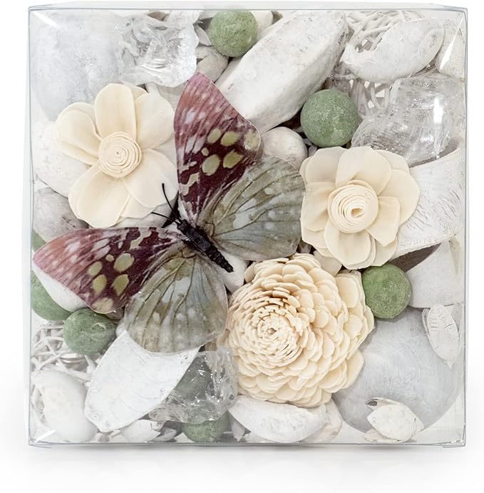 ANDALUCA Maison Box Fragrance Potpourri Decorative Vase & Bowl Filler Home Décor (Paperwhite & Aloe)