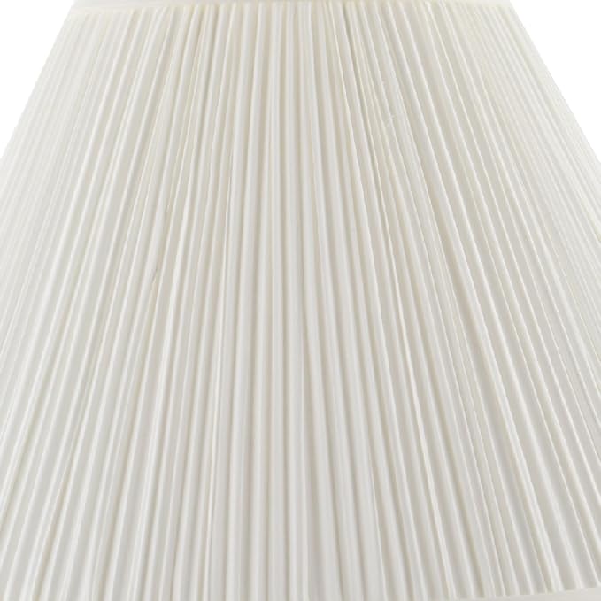 Aspen Creative 33191, Transitional Hardback Empire Shaped Mushroom Pleated Pleated White Spider Shade, 6" Top x 16" Bottom x 12" Slant