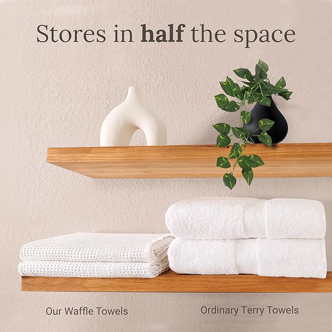 GILDEN TREE Waffle Bath Sheet Large Bath Towels Quick Dry Thin Body Towels, 40x80 Oversized Bath Towels for Adults, Classic Style (Seafoam)