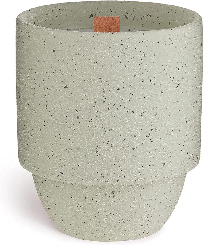 Paddywax Parks, Olympic Scented Candle in Reusable Ceramic Jar with Crackling Wood Wick, Soy Candle with Approx. 77 Hour Burn Time, Decorative Gift Candles for Home, Moss & Mint Scent, 11 oz
