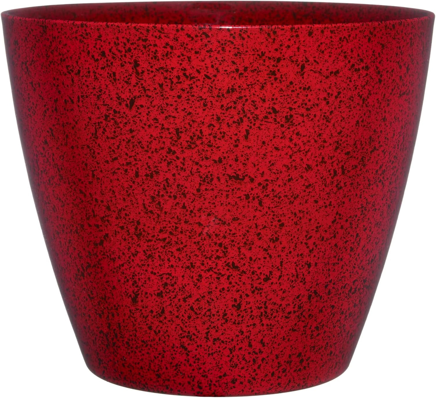 Classic Home and Garden Vogue Planter Pots w/Pottery Quality Finish - Modern Indoor & Outdoor Flower Pots - UV-Resistant Porch Planters - Decorative Pot for Flowers & Herbs (8” Lava Red)