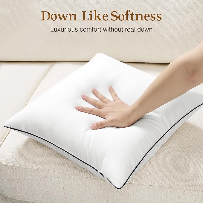 puredown® 12x20 Pillow Inserts Set of 2, Fluffy Overfilled Down Alternative Lumbar Pillows, Soft Plush Decorative Throw Pillows for Couch, Sofa, Bed and Home Decor