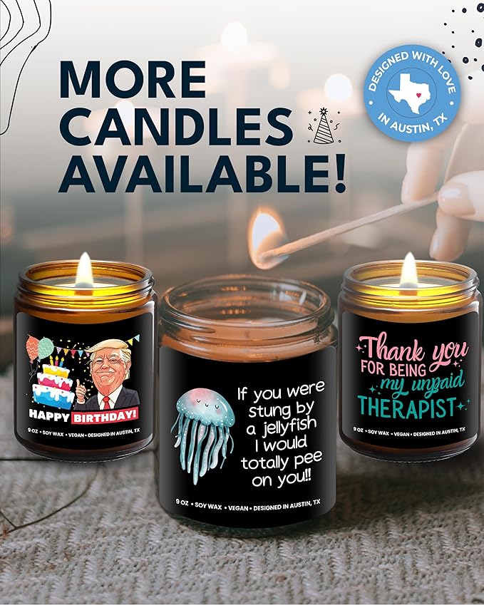 Funny Friendship Candle, If You were Stung by a Jellyfish, Funny Gifts for Friends Adult Humor, Best Friends Gifts for Friend Women Unique, Birthday, Christmas, Gift-Ready
