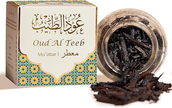 Oud Al Teeb Muattar Bakhoor by Dukhni | 1 jar X 40 Grams | Arabic Bakhoor Incense | Aromatic Wood Chips | Sweet Fruity Oud Blend | Perfect for Prayer Time | to Relax & Meditate