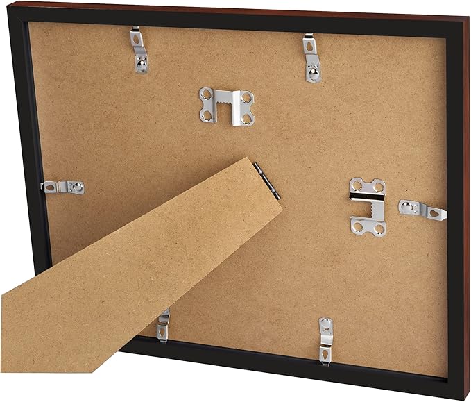 upsimples Certificate Frame with High Definition Glass, 8.5 by 11 Picture Diploma Document Frames for Wall and Tabletop,Mahogany 5 Pack