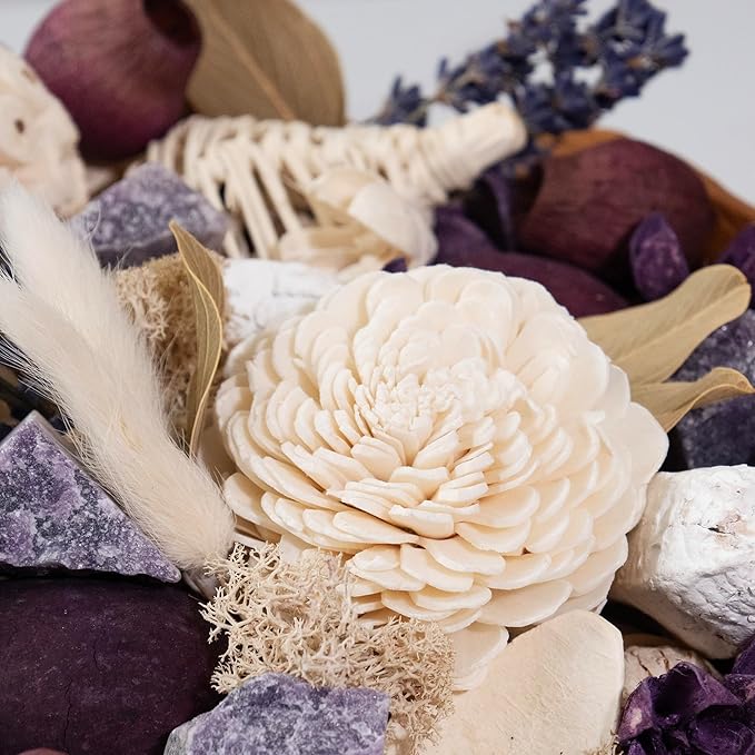 ANDALUCA Maison Box Fragrance Potpourri Decorative Vase & Bowl Filler Home Décor (Lavender Quartz)