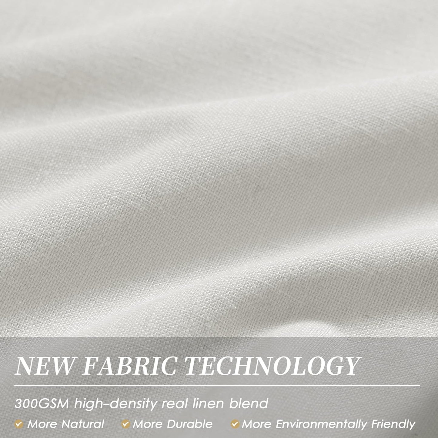 BOODII Ivory White Blackout Curtains 63 Inch Length for Bedroom Window Room Darkening Full Light Blocking Curtains Back Tab Neutral Elegant Black Out Curtain Thermal Insulated Linen Drapes 52x63