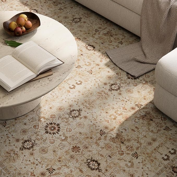 Machine Washable Hallway Runner Rug: 2'x6' Kitchen Rugs Soft Non-Slip Low Pile Vintage Boho Carpet Runners for Indoor Entryway Kitchen Bedside Bedroom Bathroom Farmhouse Decor