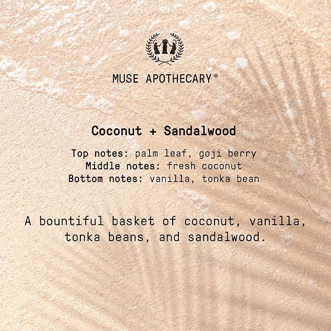 Muse Apothecary Flush Ritual - Aromatic & Refreshing Toilet Spray, Use Before You Go, 8 oz, Infused with Natural Essential Oils - Coconut + Sandalwood