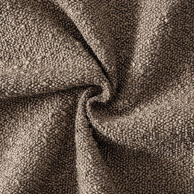 MIULEE 18x18 Inch Decorative Pillow Covers for Couch Bed Set of 2 Textured Boucle Neutral Throw Pillow Covers Dark Brown Accent Solid Vintage Pillowcases Sofa Living Room Home Decor