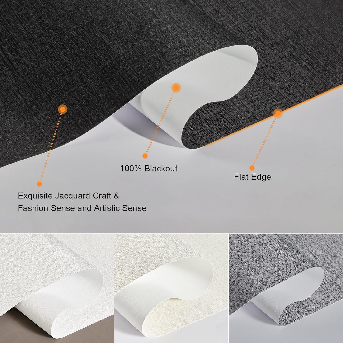 Persilux Free-Stop Cordless Blinds for Indoor Windows with Cover, Window Shades Blackout Roller Blinds, Thermal Insulated Fabric UV Protection for Kitchen, Office, Living Room, Black(66" W x 48" H)