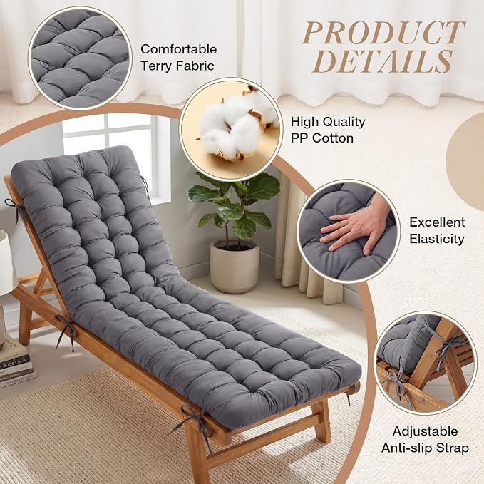 Wenqik Long Floor Cushion Large Floor Cushion with Brushed Cotton 74.8 x 27.5 x 3.15 in Jumbo Lounger Pillow for Outdoor Indoor Bay Window Meditation Yoga Reading Sleeping(Dark Gray)