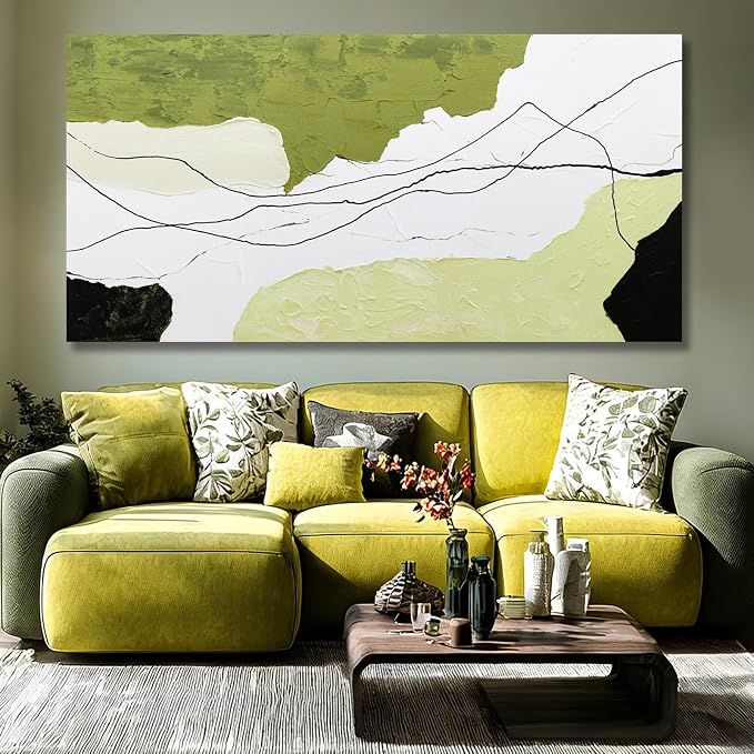 Dolidoteart Hand-Painted Abstract Oil Painting Canvas, Large 29x58 Inch Modern Textured Artwork for Living Room, Bedroom, Office, Hallway Wall Decor