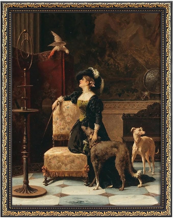 TWING 11x14 Picture Frame,Display 8x10 Photo with Mat or 11x14 without Mat,Ornate Vintage 11 x 14 Photo Frames for Wall Mounting,Black Gold,1 Pack