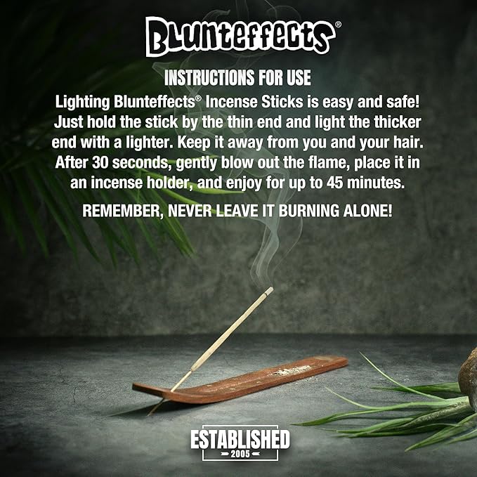 Blunteffects Hand-Dipped Incense Sticks - Premium 288-Pack Variety Set, 12 Different Scents, 11" Long, USA-Made Aromatherapy with Long Burn Time (12 Pack, 144 Total Sticks)
