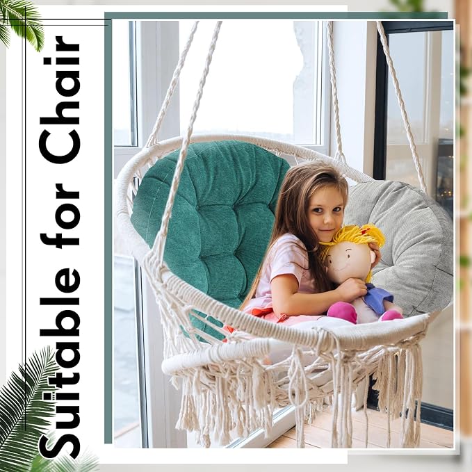 Jerify 4 Pcs Floor Pillow Cushions Large Round Square Large Meditation Floor Pillow for Classroom Adult Meditation Picnic Party Seating Learning Daycare School (Round,Dark Green)