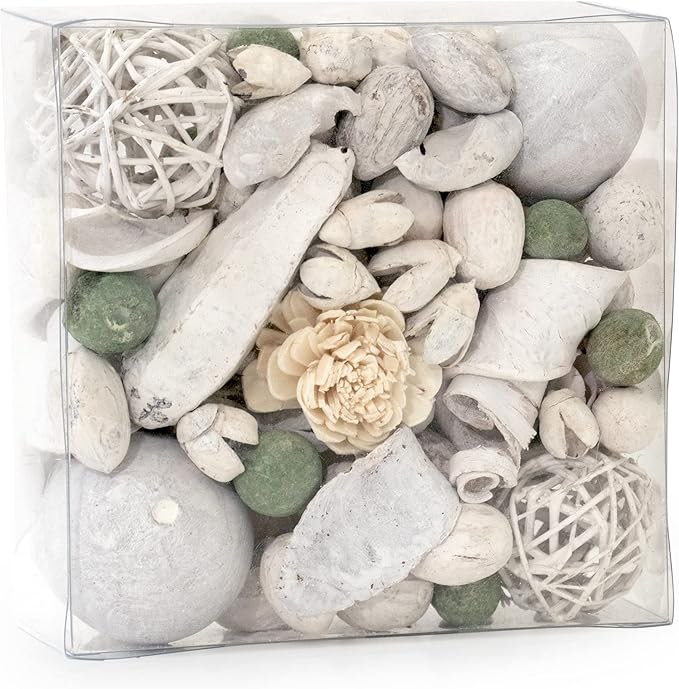 ANDALUCA Maison Box Fragrance Potpourri Decorative Vase & Bowl Filler Home Décor (Paperwhite & Aloe)