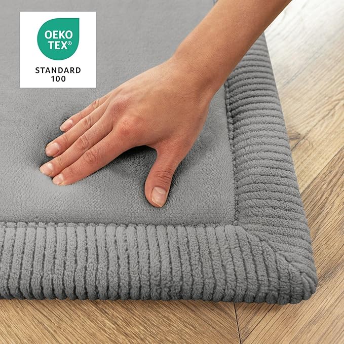 Hakuna Matte CloudSoft Baby Play Mat for Floor 80" x 110" Dark Gray – Coral Velvet Memory Foam Rug for Crawling & Cozy Play – Non-Slip, Water-Resistant, Easy-Care Tummy Time Mat, Playmat for Playpen