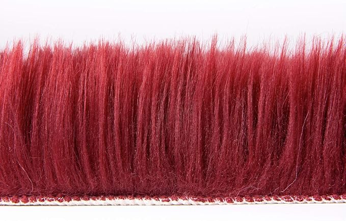 Ashler faux fur rug, Fluffy Shaggy Area Rug Ultra Soft 2 x 3 Feet Sheepskin Fur Rug, Deep Red Fuzzy Rug Machine Washable Shag Rug, Nursery Decor Throw Rugs for Bedroom, kids room, Living Room