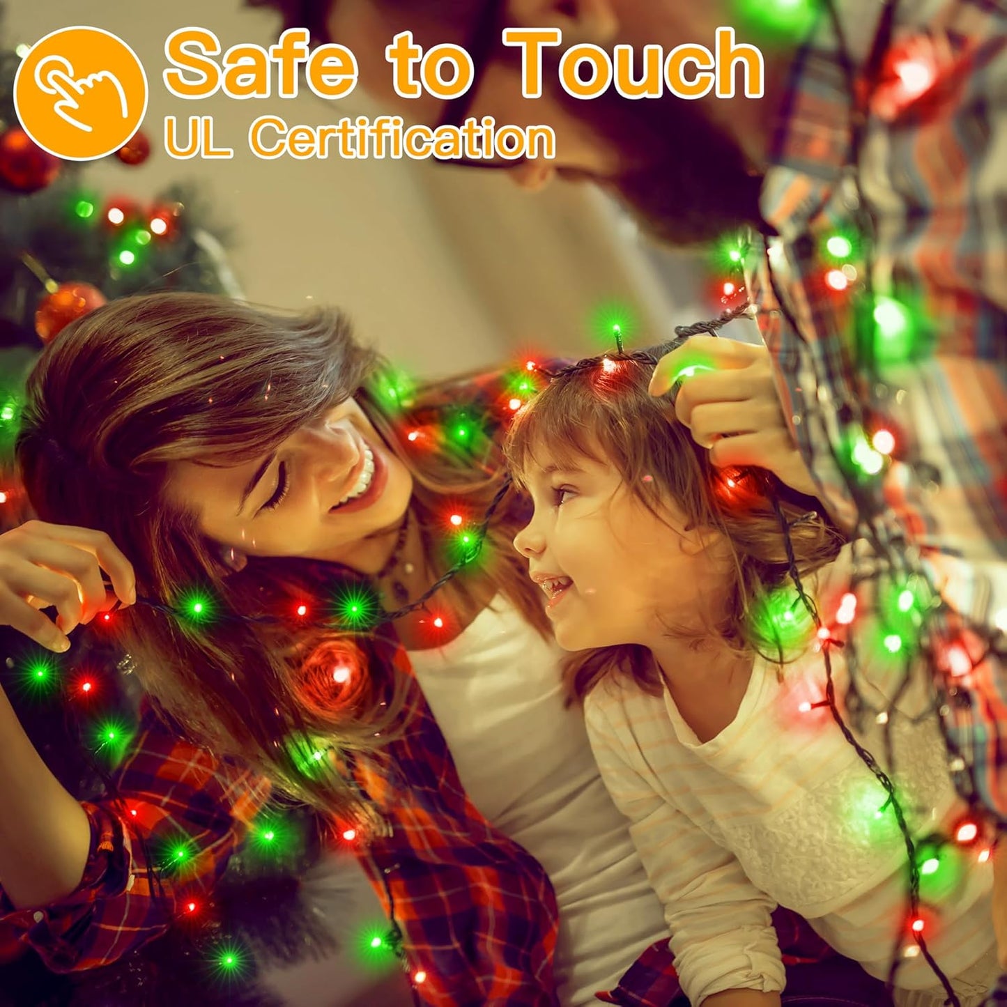 Ollny Christmas Lights, 500LED 164FT Long Christmas Tree Lights with 8 Modes Remote Timer IP44 Waterproof, Outdoor Christmas Lights for Tree House Yard Outside Xmas Decorations (Red+Green)