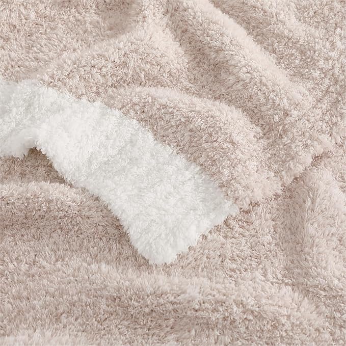 WRENSONGE Soft Throw Blanket for Couch-Cozy Reversible Knitted Blankets | Wrensonge Soft Throw Blanket for Couch-Cozy Reversible Knitted Blankets,Cationic Dyeing Taupe