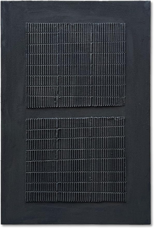 NANKAI Art 36x24 inch Hand-Painted Black Abstract Oil Painting Contemporary Minimalist Canvas Art, Painter's Home Wall Decoration