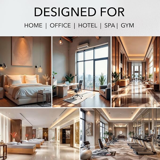 Grand Luxe HVAC Scent Diffuser, 4000 Sq Ft Coverage, Essential Oil Diffuser with Santal & Midnight Taboo Oils Included, Bluetooth & App Control, HVAC Compatible, Cold Air Diffuser for Home