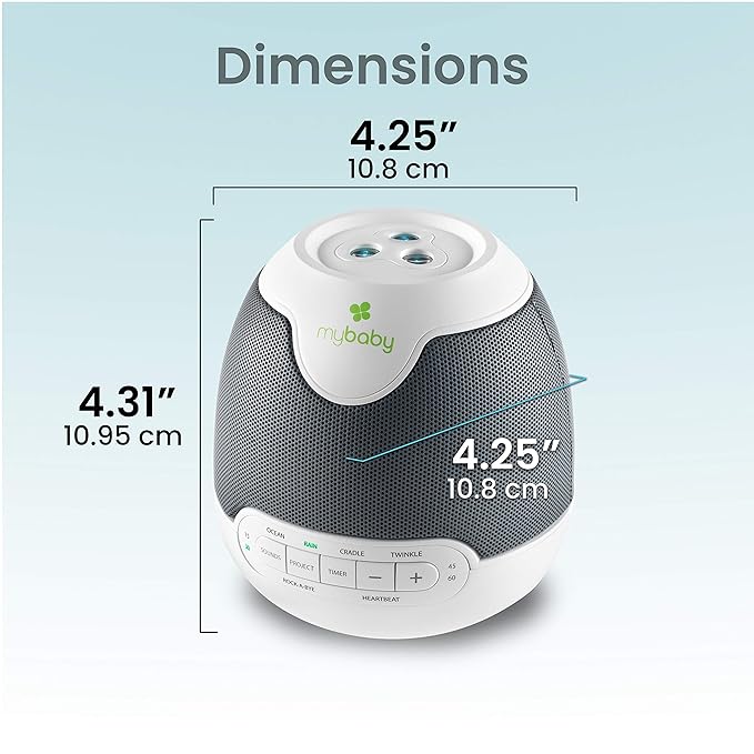 MyBaby,SoundSpa Lullaby - Sounds & Projection,Plays 6 Sounds & Lullabies,Image Projector Featuring Diverse Scenes,Auto-Off Timer Perfect for Naptime,Powered by an AC Adapter,(Pack of 3)