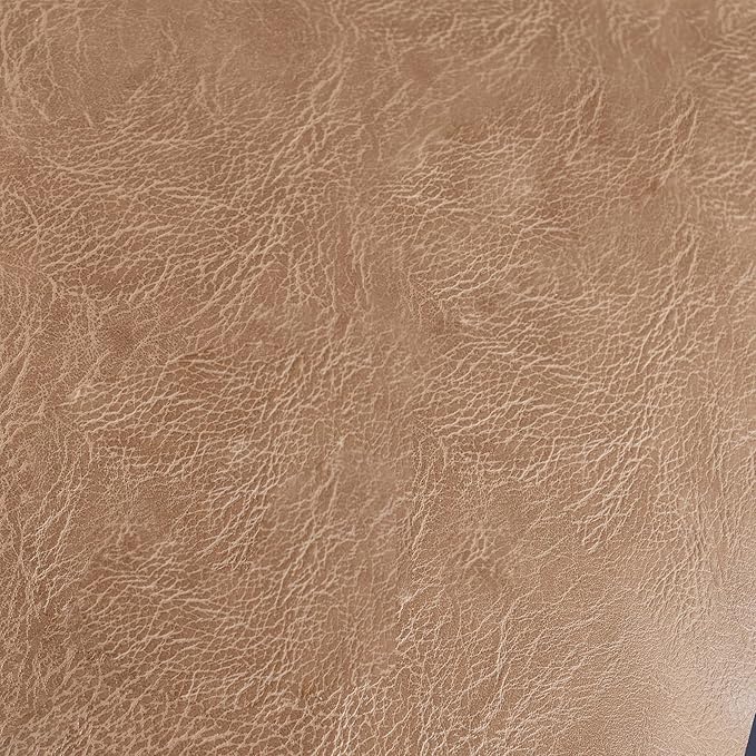 Fancy Homi Tan Long Lumbar Faux Leather Body Decorative Throw Pillow Cover 12x20 Inch for Bedroom Couch Bed Bench, Thick Beige Solid Rectangular Waterproof Cushion Case, Boho Farmhouse Room Decor