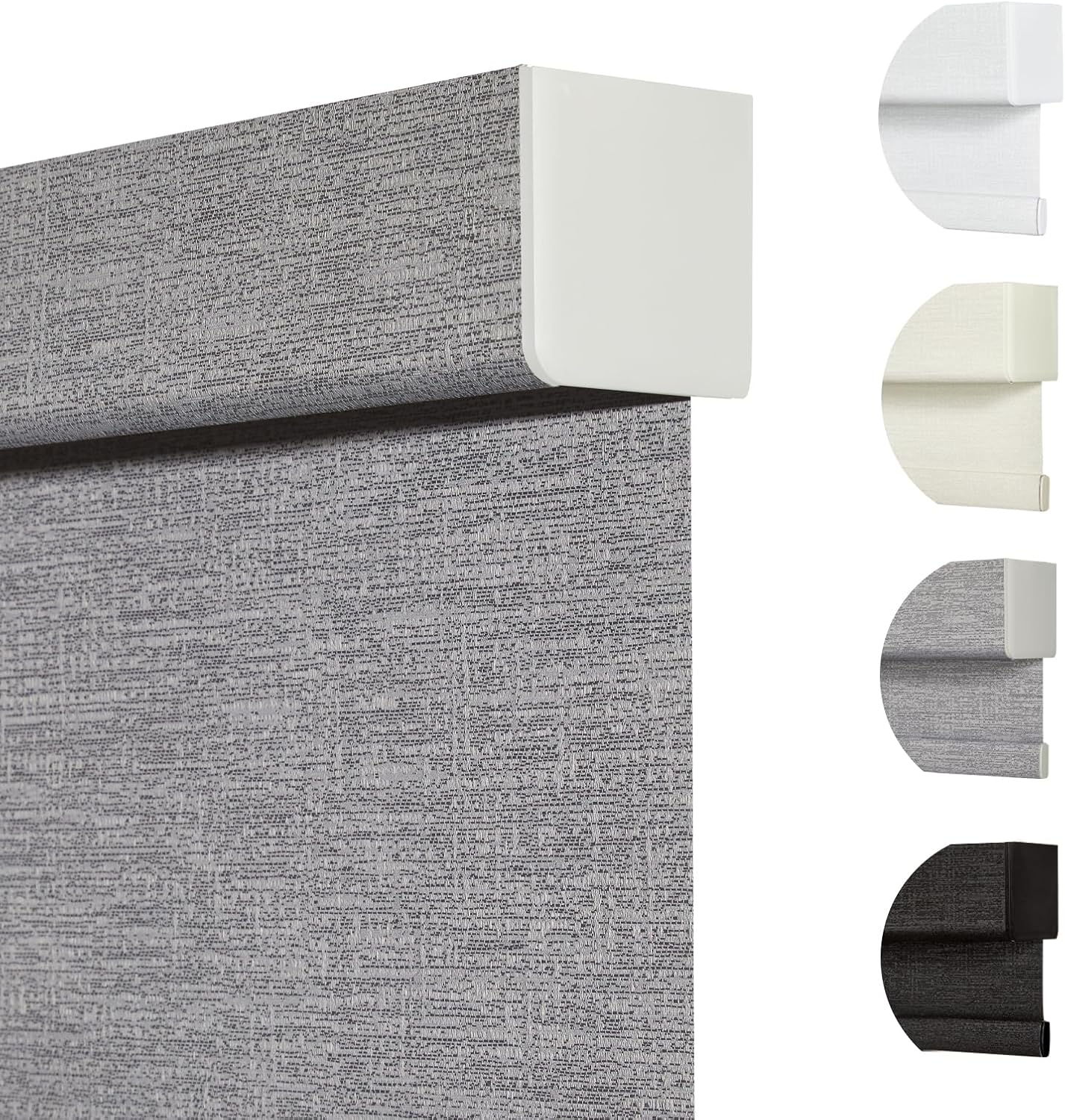 Persilux Blackout Roller Shades for Indoor Windows with Upgraded Cassette, Cordless Shades Window Blinds Pull Down for Doors, Easy to Install for Office/Living Room/Bedroom, Grey(29" W x 72" H)