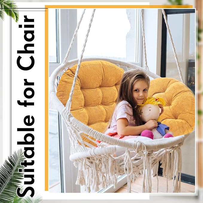 Jerify 6 Pcs Floor Pillow Cushions Large Round Square Large Meditation Floor Pillow for Classroom Adult Meditation Picnic Party Seating Learning Daycare School (Round,Yellow)