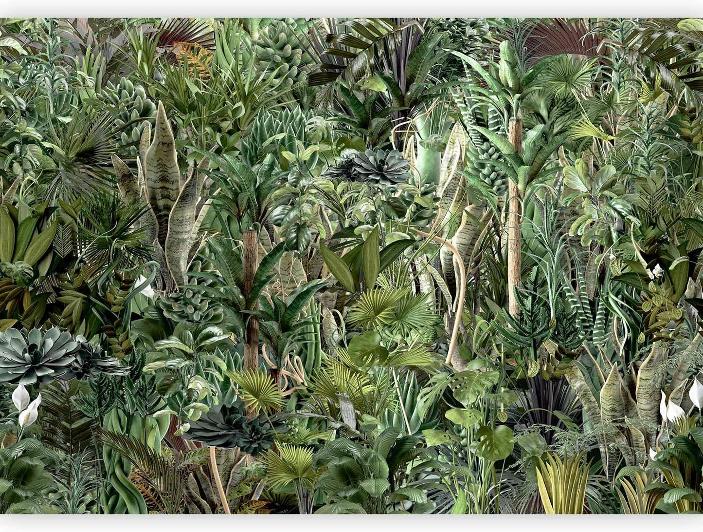 artgeist Wall Mural Leaves 154x110 in - XXL Peel and Stick Self-Adhesive Wallpaper Removable Large Sticker Foil Wall Decor Print Picture Image Design Plants Abstract Nature Botanical b-C-0858-a-a