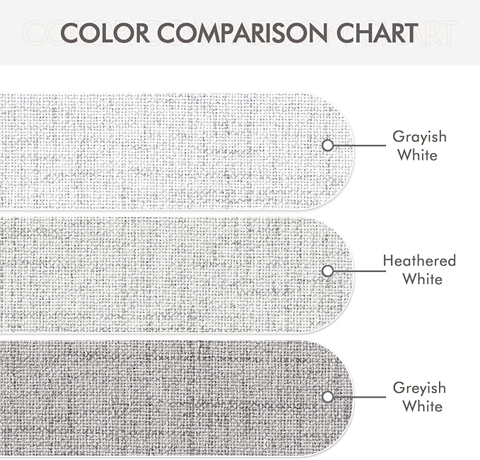 MIULEE 100% Blackout Linen Textured Curtains for Bedroom Solid Thermal Insulated Heathered White Grommet Room Darkening Curtains & Drapes Luxury Decor for Living Room Nursery 52 x 108 Inch (2 Panels)